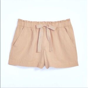Ann Taylor LOFT Tie Waist Khaki Shorts Women’s L Cotton Paper Bag Pockets